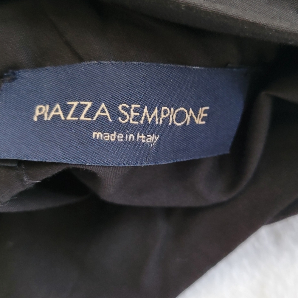 Piazza Sempione Black High Neck Top Minimalist Designer‎ Blouse Size 40 - Picture 9 of 11